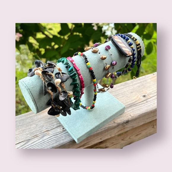 Retro Bracelets Colourful Gemstone Boho Jewelry Lot - Picture 3 of 13